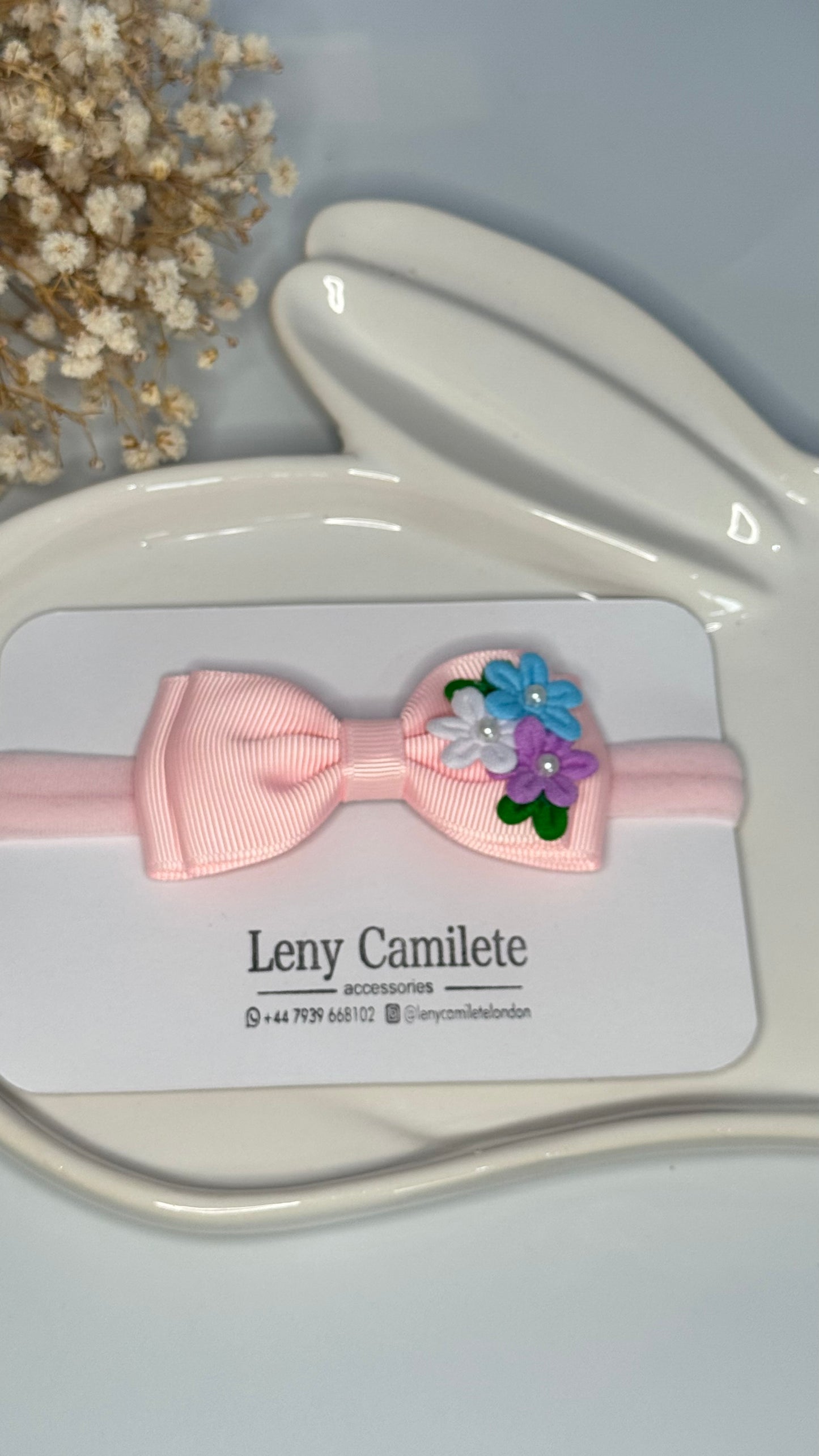 Flowers soft headband - newborn