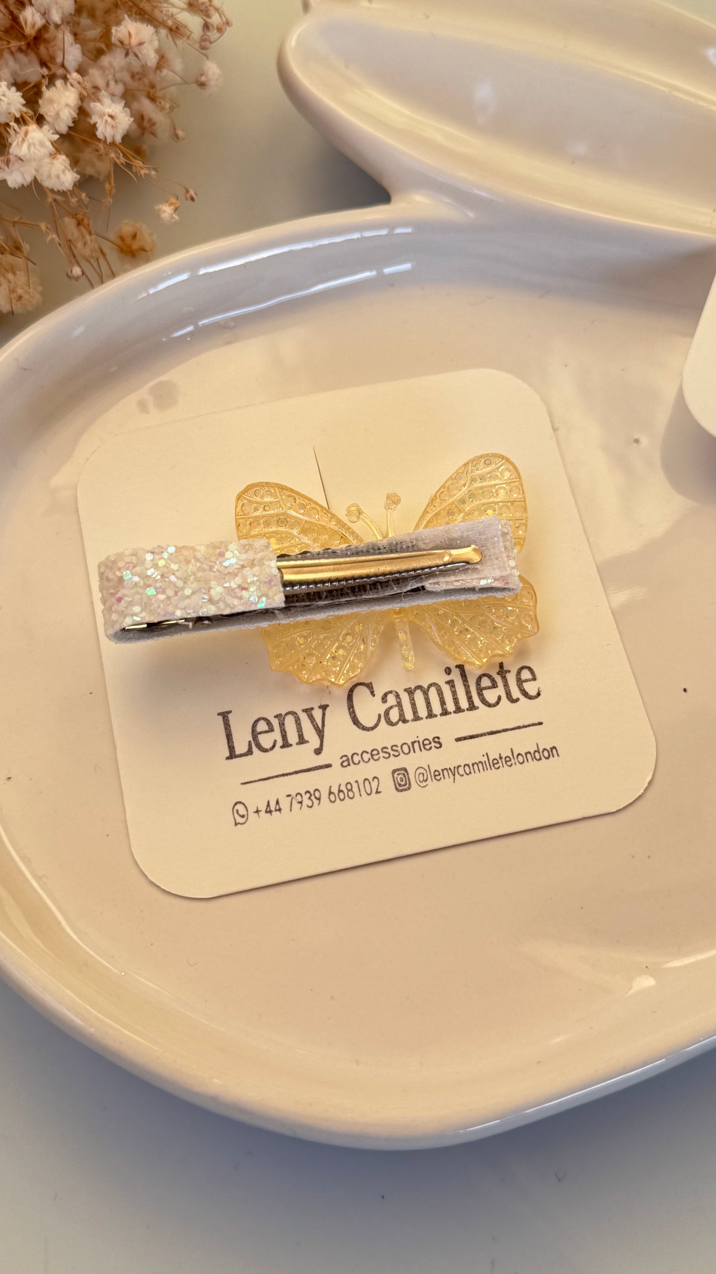 Butterfly Glitter Hair Clip Set