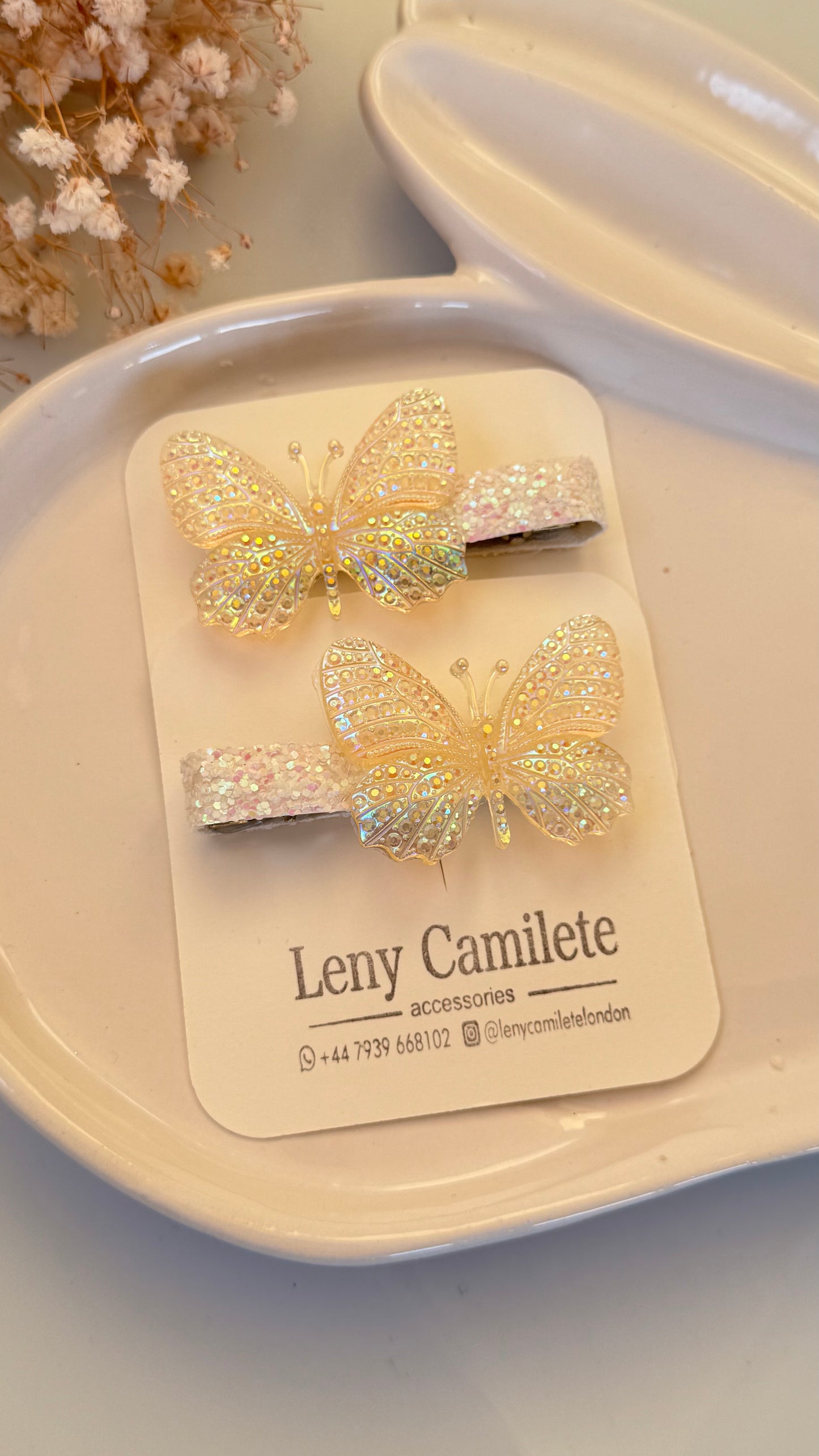 Butterfly Glitter Hair Clip Set