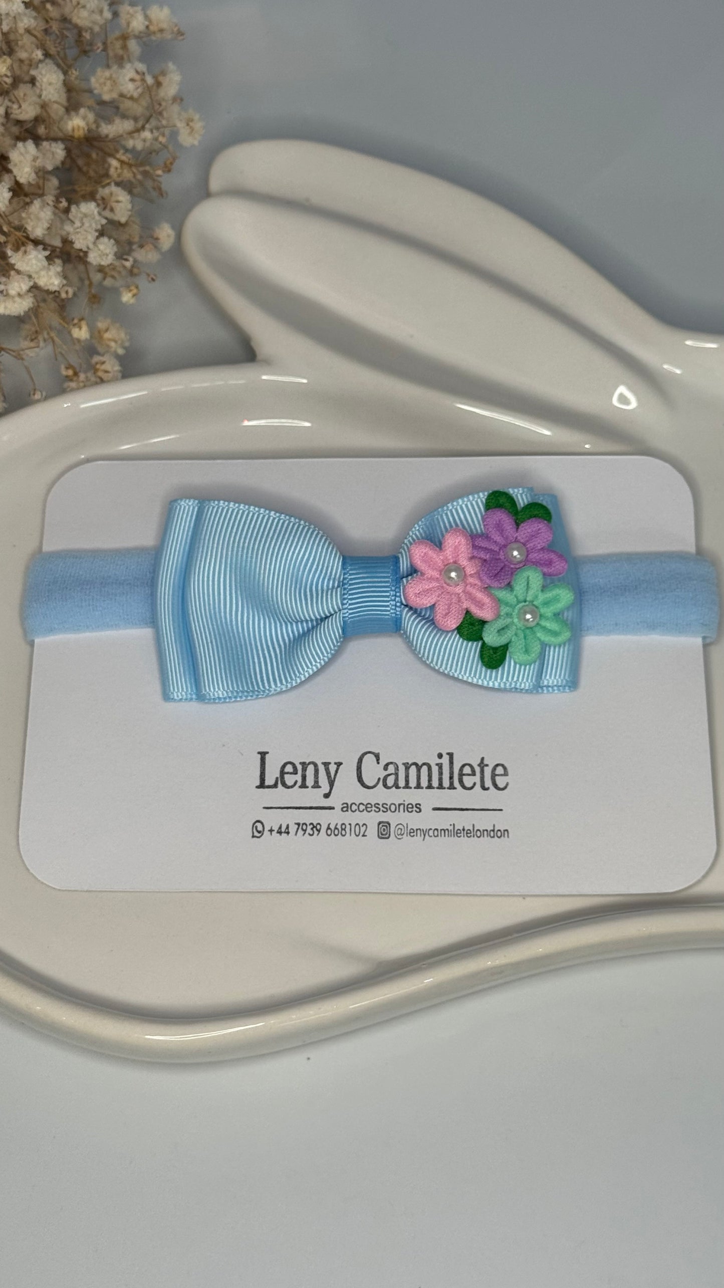 Flowers soft headband - newborn