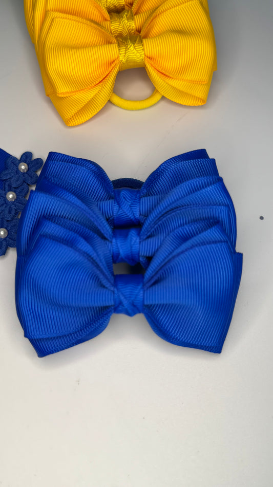 Pony tail / pig tail kit with 3 bows